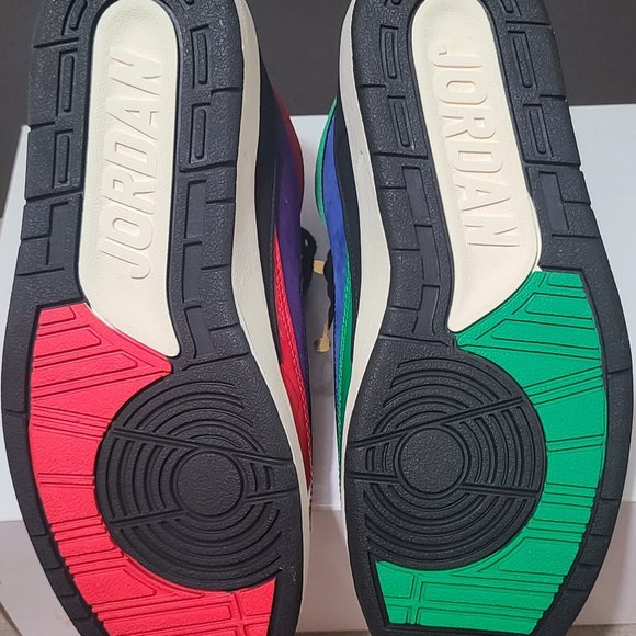 Nike Air Jordan 2 Retro Womens size 7.5 Multi-Color Red Yellow Blue Purple Green - Picture 12 of 17